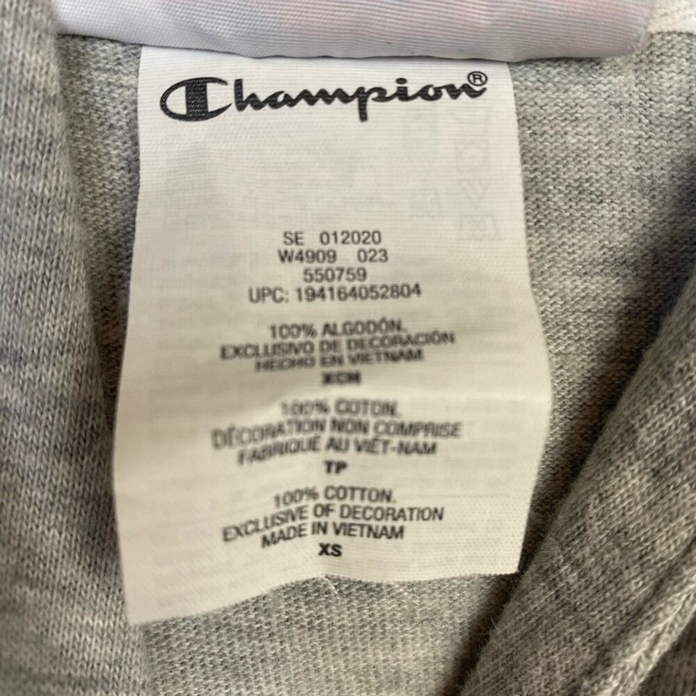 Champion Women’s Gray Pastel Rainbow Logo Hoodie Size XS - Picture 6 of 10